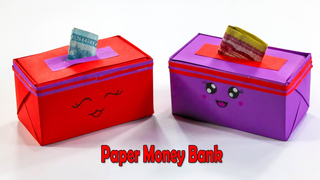 Kawaii Money Bank | Cute Money Bank From Cardboard / how to make money saving box /paper money bank