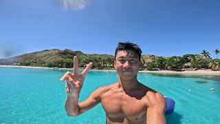 Download Lagu Trying out the water slide at Blue Lagoon! | Nacula, Yasawa Islands, Fiji MP3