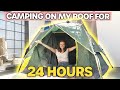 CAMPING ON MY ROOF FOR 24 HOURS