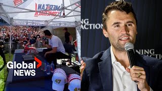 Charlie Kirk dead: &quot;Person of interest&quot; in custody after shooting of US Conservative activist | FULL