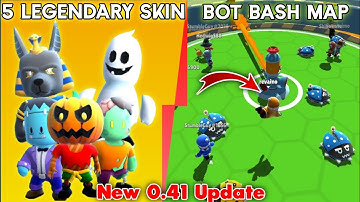 Stumble guys New 0.41 update || Stumble guys New skin and New map || New Bot Bash Map gameplay.