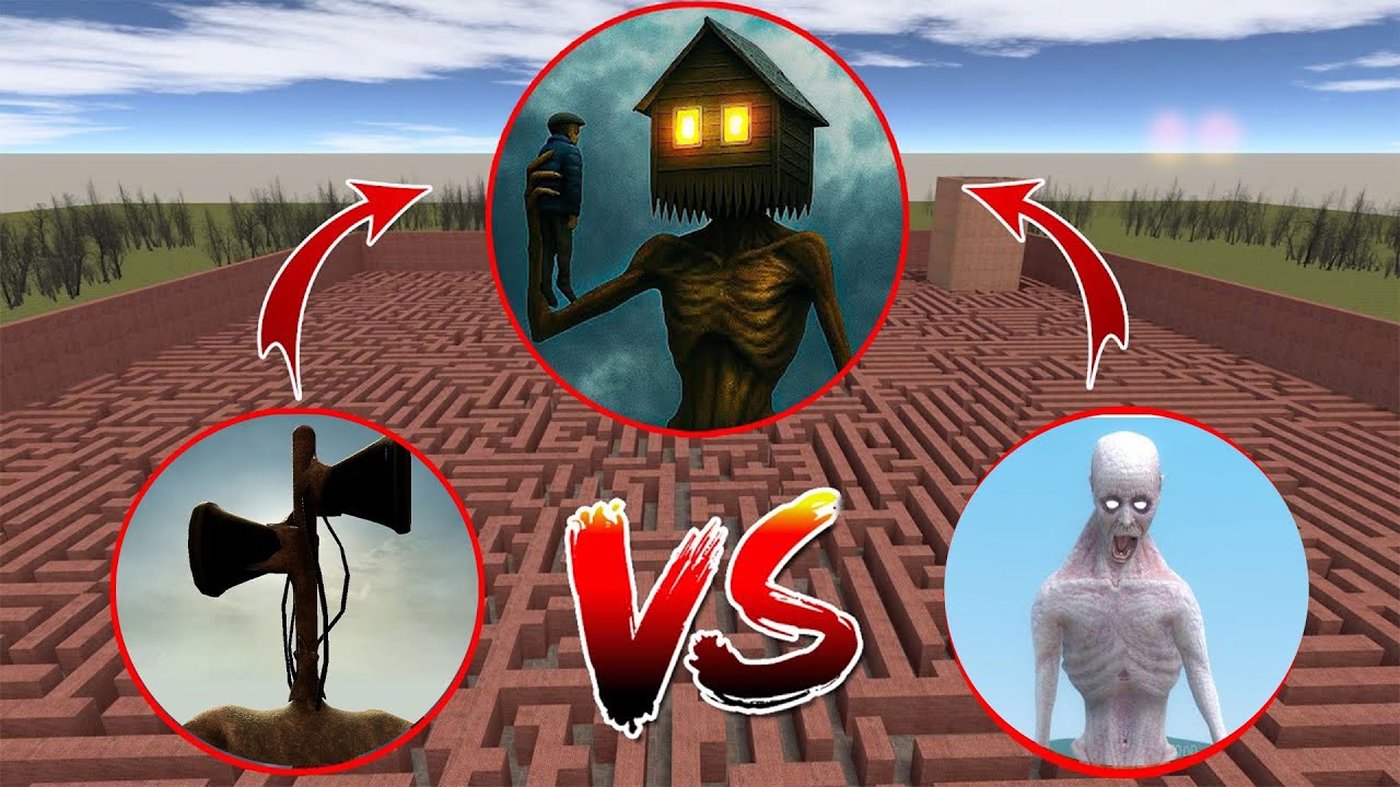 SIRENHEAD VS SIRENHOUSE VS SCP 096 In Garry's Mod #3