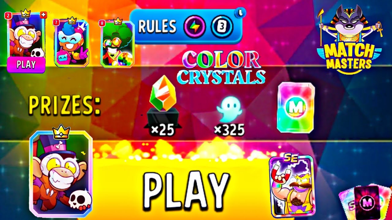 Match Masters color crystals tournament monkey joo joo vs se el magento eazy win gameplay.