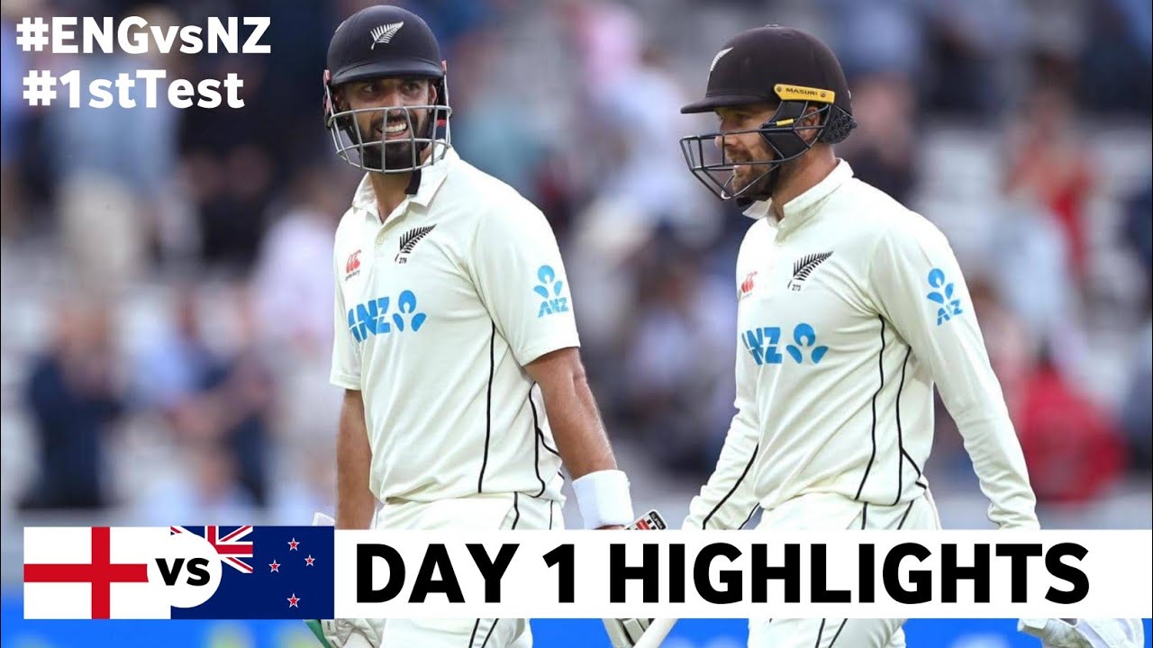 New Zealand Vs England 1st Test Match Day-1 Highlights 2024 | NZ Vs ENG ...
