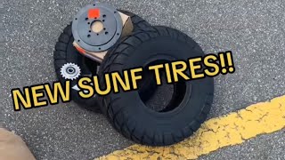 New sunf tires for my 20hp mini bike!!!