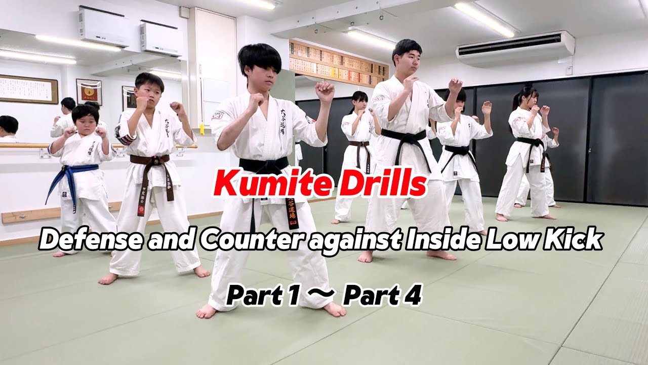 【組手ドリル / Part 1〜Part 4】前内下段に対してのディフェンスとカウンター 