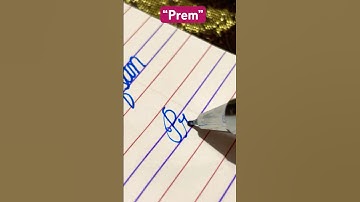 “Prem” name in cursive handwriting #share #handwriting #calligraphy #art #cursivecalligraphy #shorts