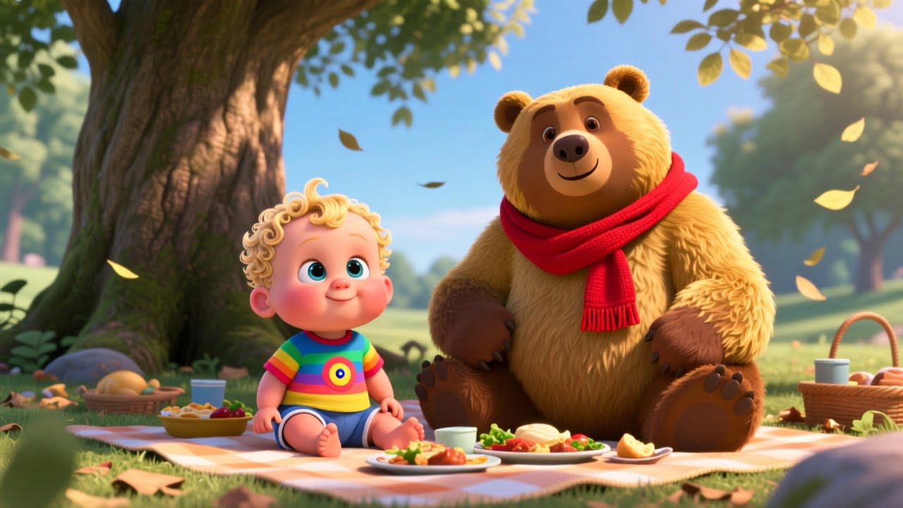 Bear Picnic Learning ABC 🐻🍎 Fun Alphabet Song for Kids | Learn ABCs Playfully