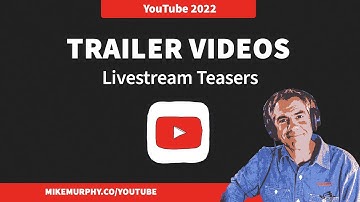 YouTube Live: How To Add A Trailer Video for Scheduled Livestreams