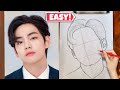 How To Draw Kim Taehyung Drawing BTS V Kim Taehyung Drawing 