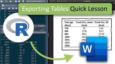 Quick lesson: How to make tables in MS Word from your data in R
