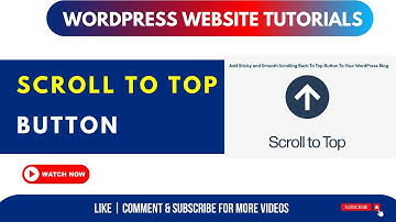 How to Add Scroll To Top Button in Wordpress Website | Wordpress Plugins Tutorials