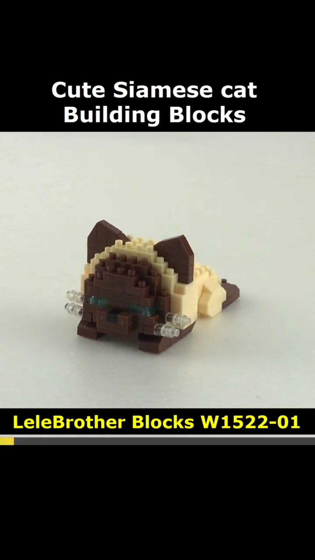 Siamese cat W1522-01 Blocks #LeleBrother #Siamese #W1522_01