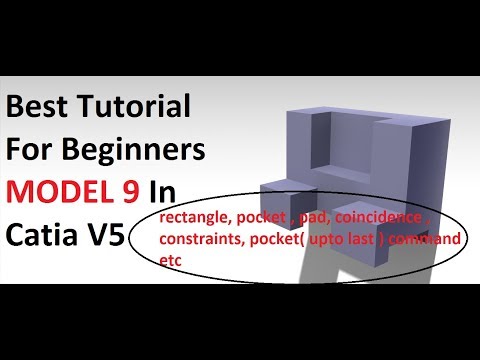 tutorial for beginners in catia v5 | model 9 | part design