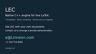 LEC: Live LaTeX Editing Powered by a Native C++ Engine