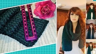 BEGINNERS: How To Loom Knit A Scarf