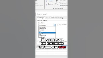 Hoe kan je een keuzelijst maken of gegevensvalidatie toepassen in een Excel #gegevensvalidatie