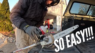 How to Add Chain Oil to a STIHL Pole Saw | Easy Maintenance Guide