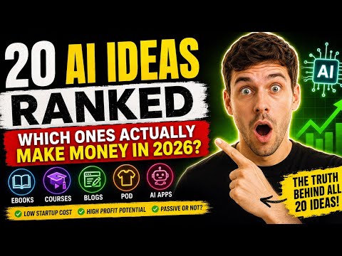 Thumbnail for 20 AI Passive Income Ideas Ranked (2026) | Which AI Side Hustles Actually Make Money?