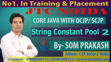 String Object Creation and String constant pool in java  video by som sir part-2