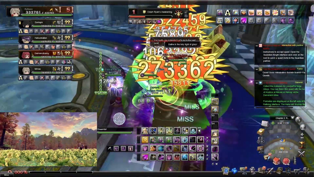 Aura Kingdom - Vault of Eternity F1-F3 [Party] - Necro/Gun/Bow/HS/Bard