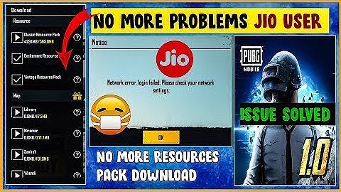Network Error , Mic Glitch , Not More Resources Pack Download | Jio Network Problem Solved. In hindi