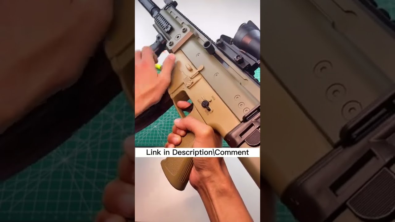Electric SCAR soft bullet toy gun unboxing, good quality and high simulation
