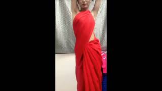 No Bra - Dancing In A Red Saree