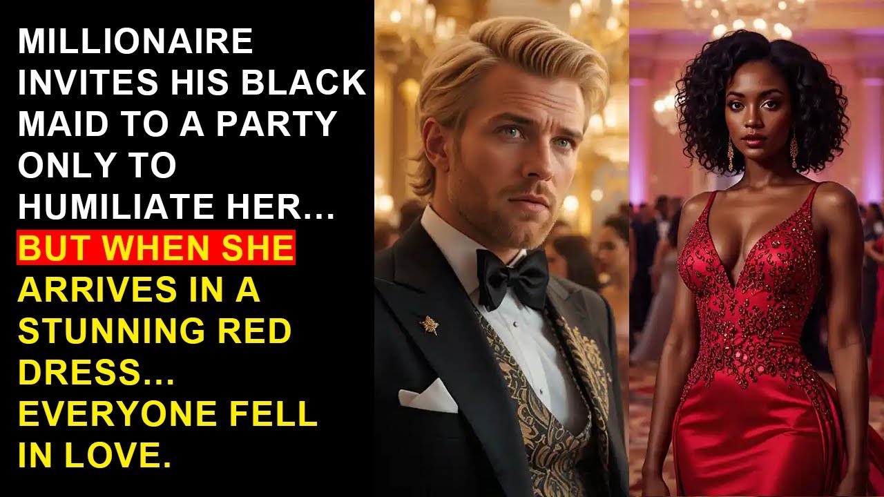 MILLIONAIRE INVITES HIS BLACK MAID TO A PARTY ONLY TO HUMILIATE HER… BUT WHEN SHE ARRIVES IN...