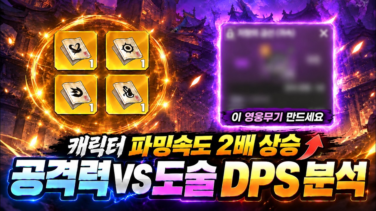 [도깨비의세계] ⚡️사냥속도를 2배로 - 공격력과 도술 DPS 효율 분석 / 최종 무기 선택 추천까지