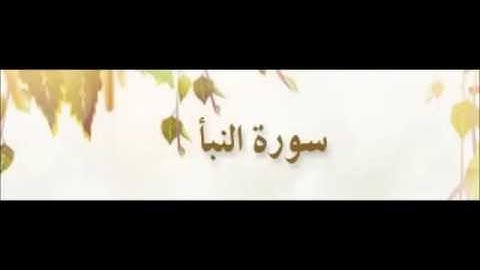 سورة النبأ الشيخ احمد حسن المزجاجي