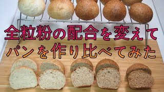 【検証】全粒粉の使い方が完全にわかる！配合比率を変えて作り比べてみた。