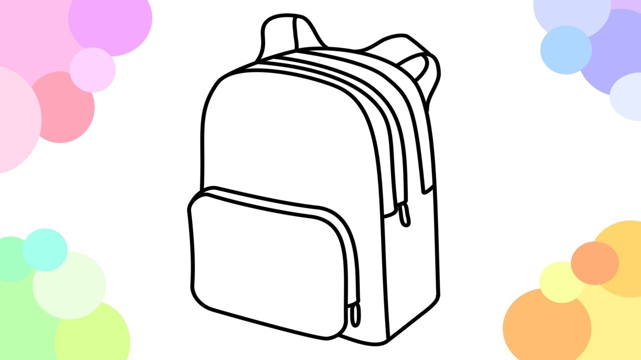 Draw a backpack for kids 