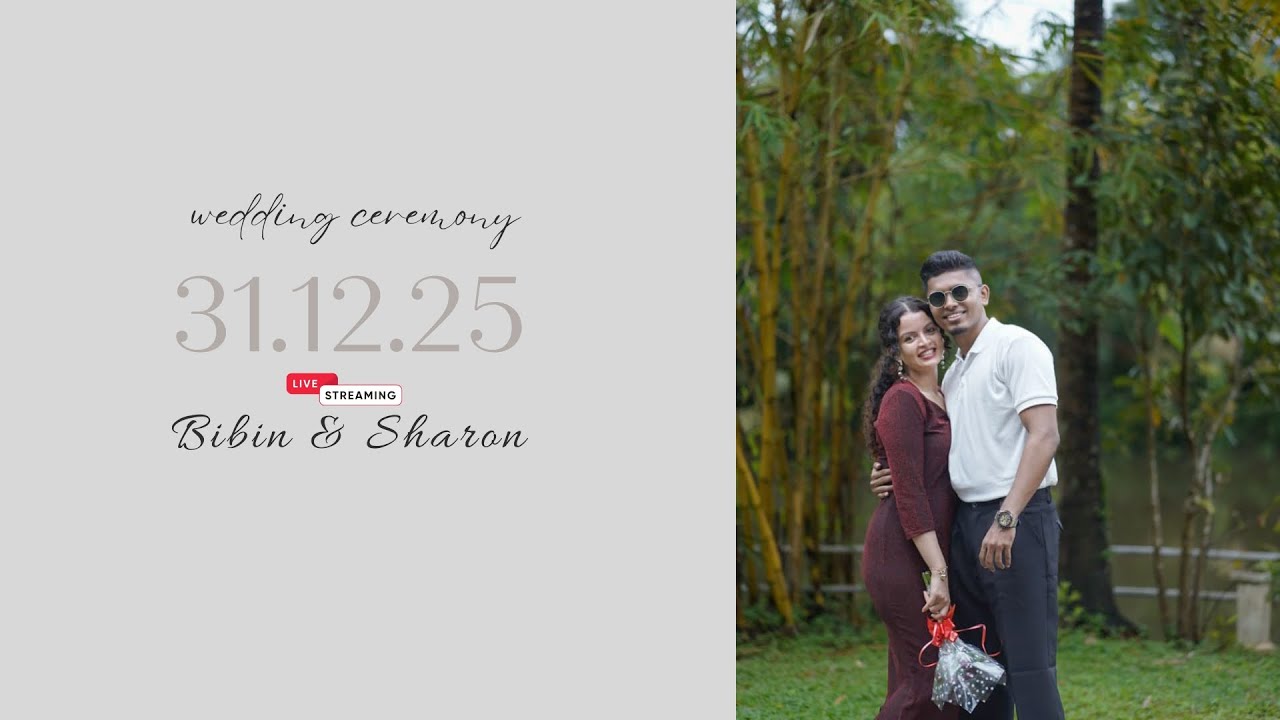 BIBIN & SHARON ||  WEDDING  || LIVE STREAMING ||