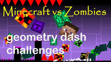 Geometry Dash in marble race - Minecraft + Zombie  in Algodoo  - Survival Marble Race in Algodoo