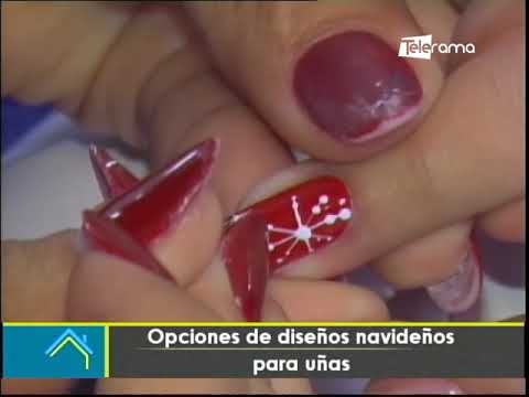 Opciones de diseños navideños para uñas