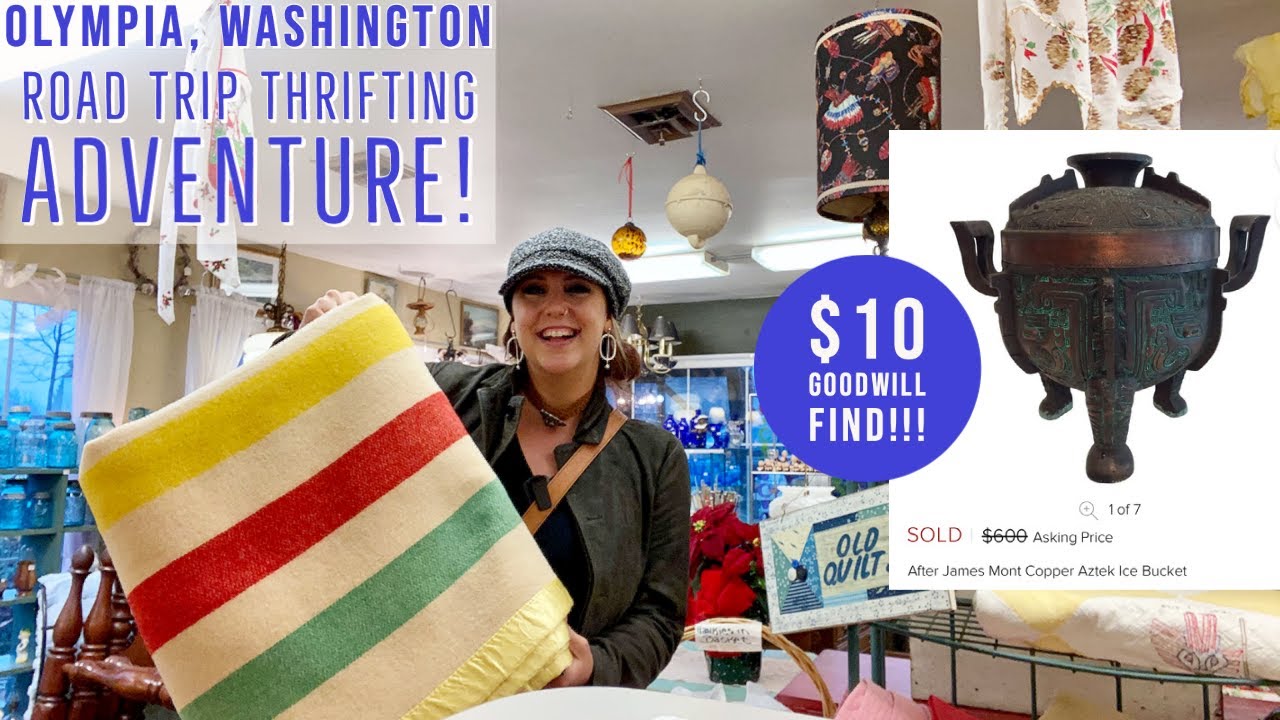 THRIFT WITH ME! Goodwill Haul Road Trip Thrifting In Olympia,