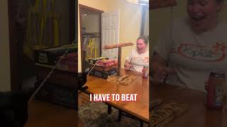 My cat beat me at ring toss 💀 (🎥: Collab)