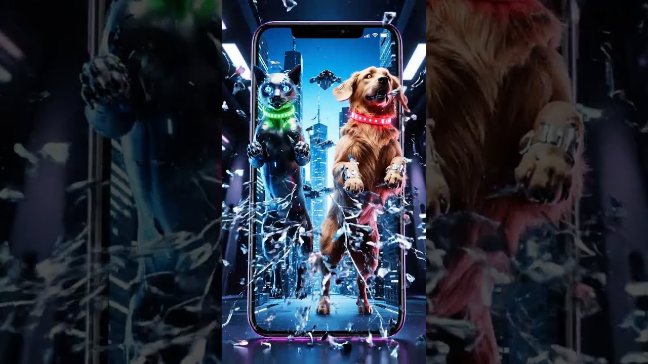 Cyber Cat & Golden Retriever Jump OUT of Your Screen! 🐱🐶 