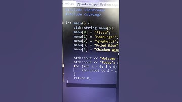 food court in c++ #coders #codinglife #codingninja #codemasters #codelife #coding #code #ytdaily