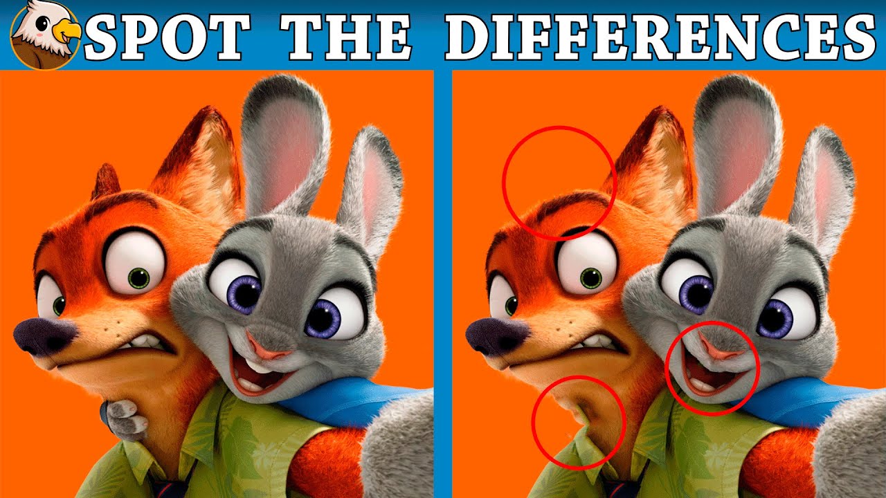 Spot The Difference Zootopia Quiz YouTube