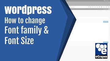 How to change font family and font size in wordpress post content