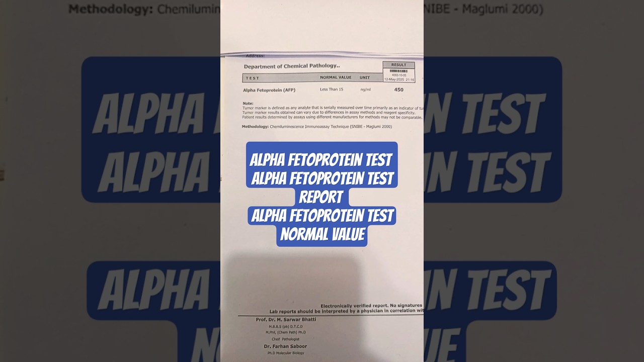 Alpha fetoprotein test | Alpha fetoprotein test report | Alpha beta protein test normal value