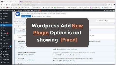 Add New Plugin Option is not Showing in my WordPress Dashboard || Fixed in 2023 || #wordpress