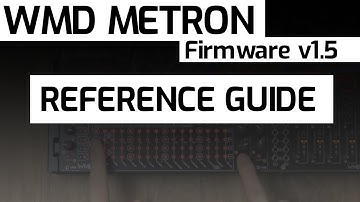 WMD Metron - Firmware update 1.5 - Quick Reference Guide