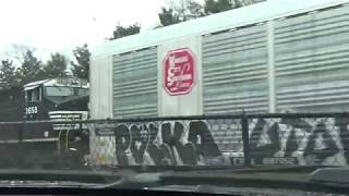 NS autorack & intermodal train NB Norcross GA