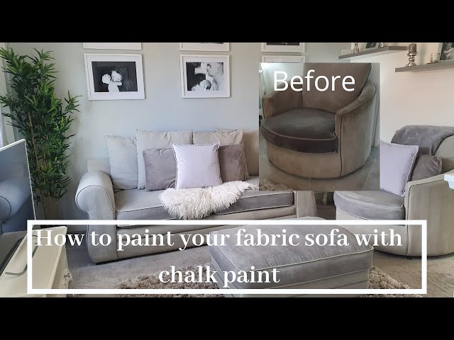 DIY Leather couch - How to paint on Microfiber! Secret Fabric Paint Recipe  - SOFT 