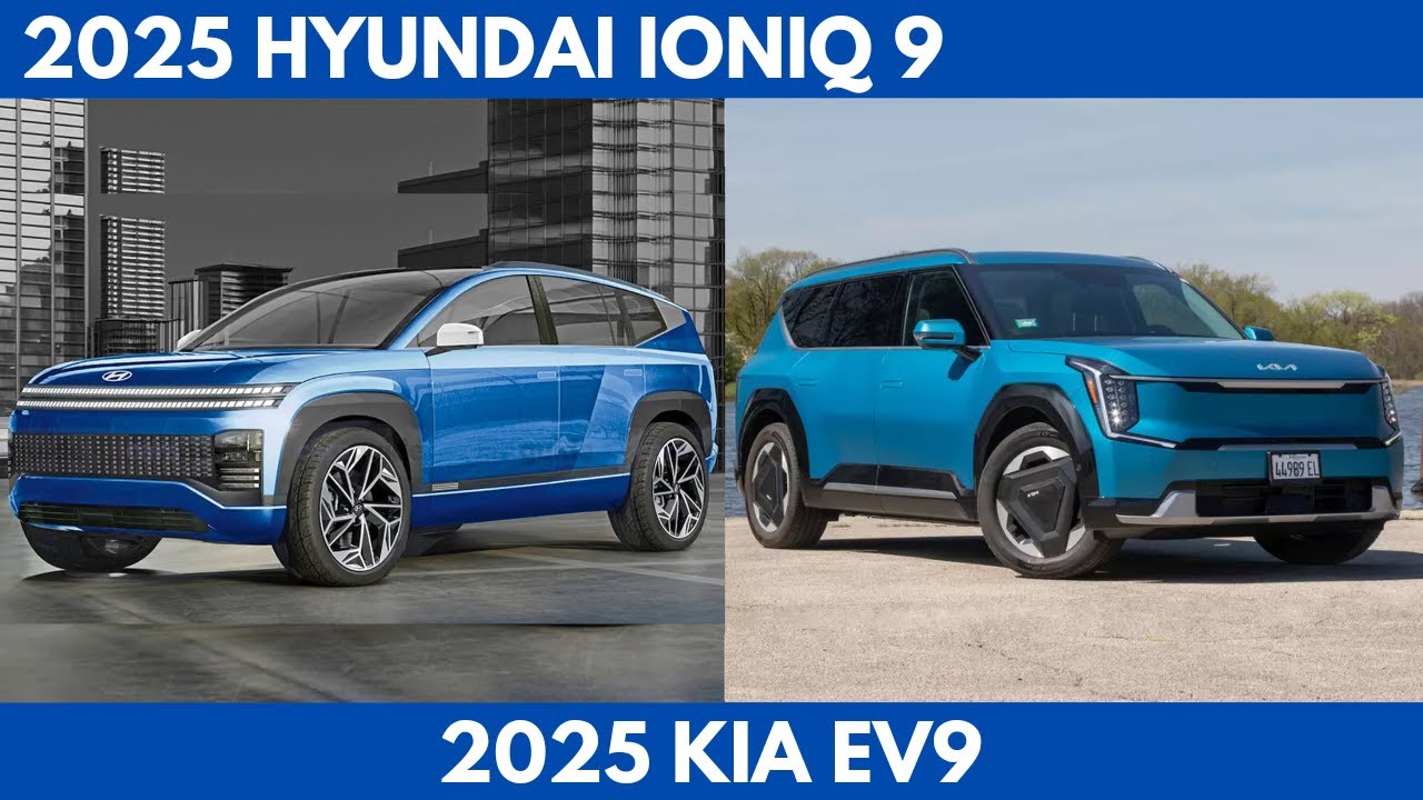 New 2025 Hyundai IONIQ 9 Vs. 2025 Kia EV9 are both flagship electric ...