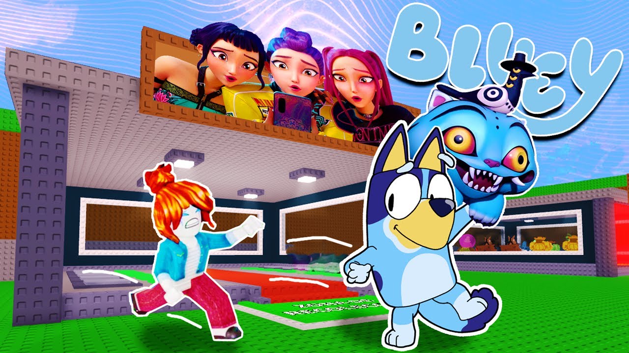 BLUEY ROBA a las GUERRERAS KPOP para GANAR en STEAL a BRAINROT | Las Aventuras de BLUEY en ROBLOX!