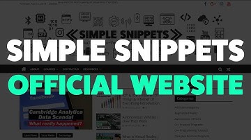 Simple Snippets Official Website Overview | https://simplesnippets.tech